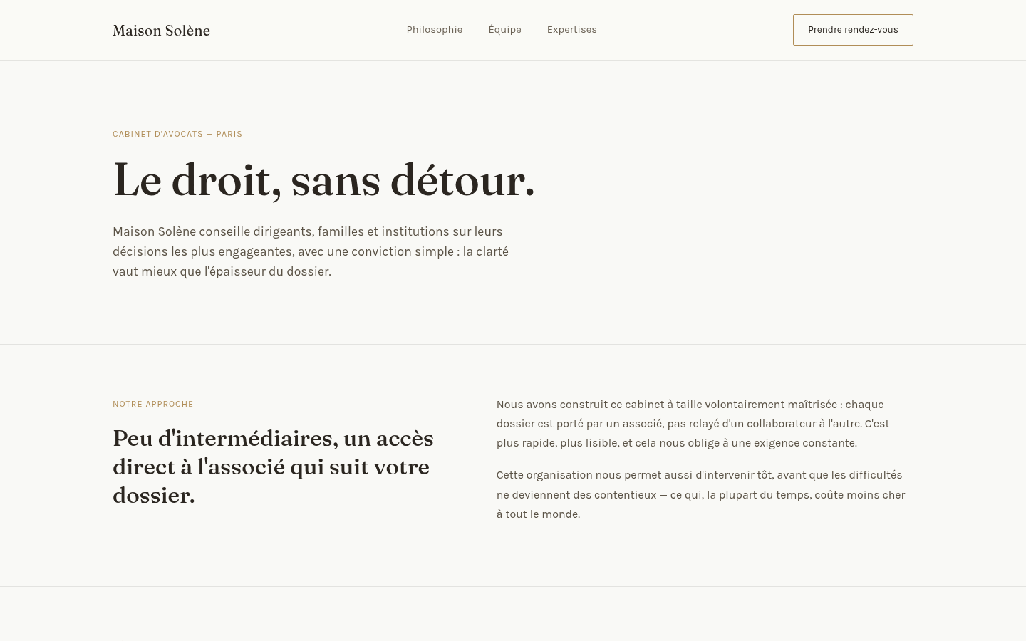 Aperçu de Maison Solène, style Minimalisme Luxueux / Serif